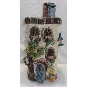 Vtg 2000 CLAYWORKS Heather Goldminc TLite/Votive Candle "Our House" Cottage